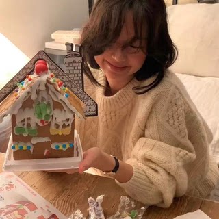 fever同款 韩代@farv*n 经典复古菱格麻花针织加厚圆领套头毛衣