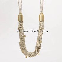 Metal luxury curtain straps for high-end model houses exported to Europe