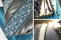 Classic explosions modern Brooklyn silver rivet bead lace shows modern fashion metropolitan style