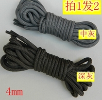 Tuochi original Martin boots outdoor shoes hiking shoes tactical boots 4mm medium gray dark gray nylon sports round shoelaces