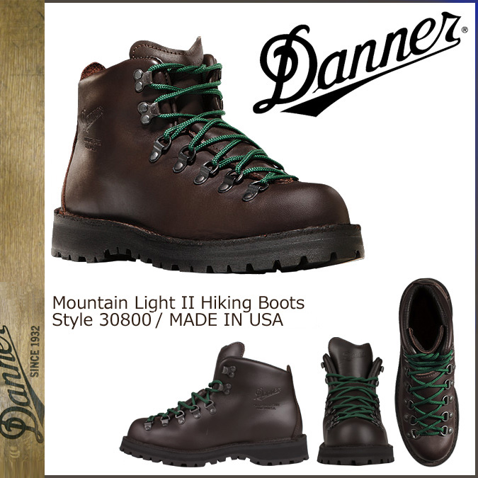 Mùa đông anh em tùy chỉnh Danner Mountain Light II LACES Giày quân đội Dana màu xanh lá cây ngoài trời dây giày co giãn