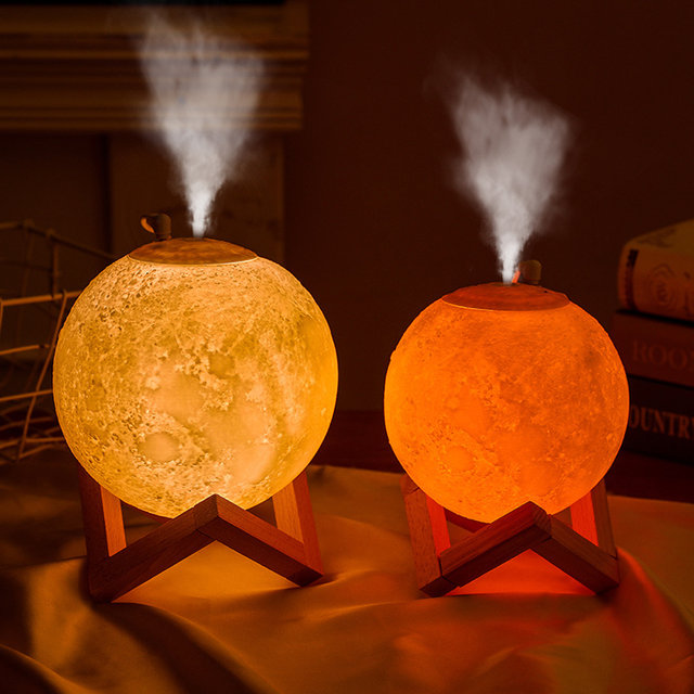 Moon lamp humidifier ຄົວເຮືອນ spray ທົນທານຕໍ່ຄວາມຊຸ່ມຊື້ນ desktop desktop silent air purifier ບັນຍາກາດແສງສະຫວ່າງແສງສະຫວ່າງໃນຕອນກາງຄືນ