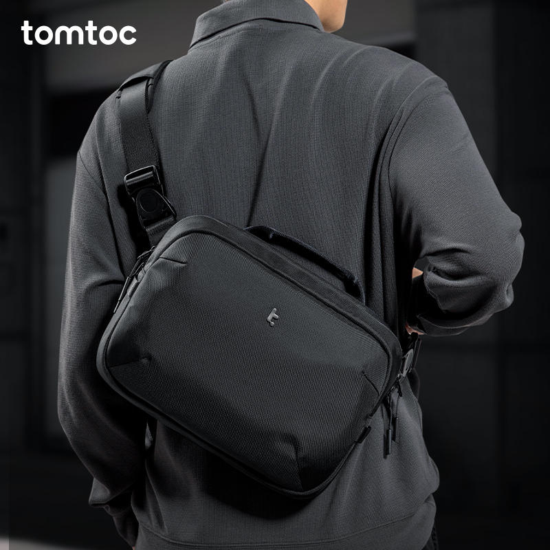 tomtoc slanted satchel men iPadPro11 inch accessories containing package commuter travel ballistic nylon single shoulder bag B11 -Taobao