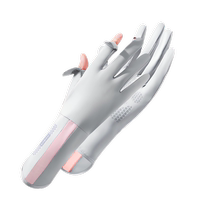 Running sun protection gloves anti-UV womens lightweight summer outdoor ice silk breathable quick-drying marathon gloves