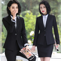Professional wear womens autumn and winter suit suit suit set hotel front desk overalls Lady interview formal flight attendant uniform