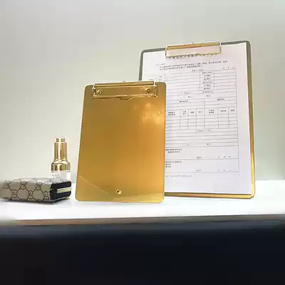 Nordic ins Golden stainless steel file plate clip writing pad dining room order splint menu clip data splint