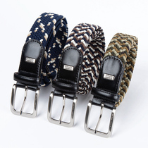 TOMMY Tommy belt mens leather elastic elastic belt tide ins mens casual young mens pure cowhide belt