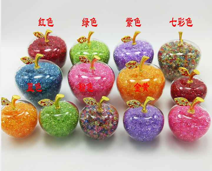 Crystal Apple Safe Fruits Creative Send Girls Birthday Gift Diy Lettering Gift Company Prizes