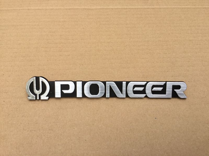 Speaker Accessories--Pioneer Stage Speaker Signs PIONEER Mesh Metal Nameplates Trademarks