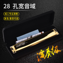 German imported Reed 28-hole monophonic F-Tong polyphonic wide range adult teacher professional performance harmonica instrument