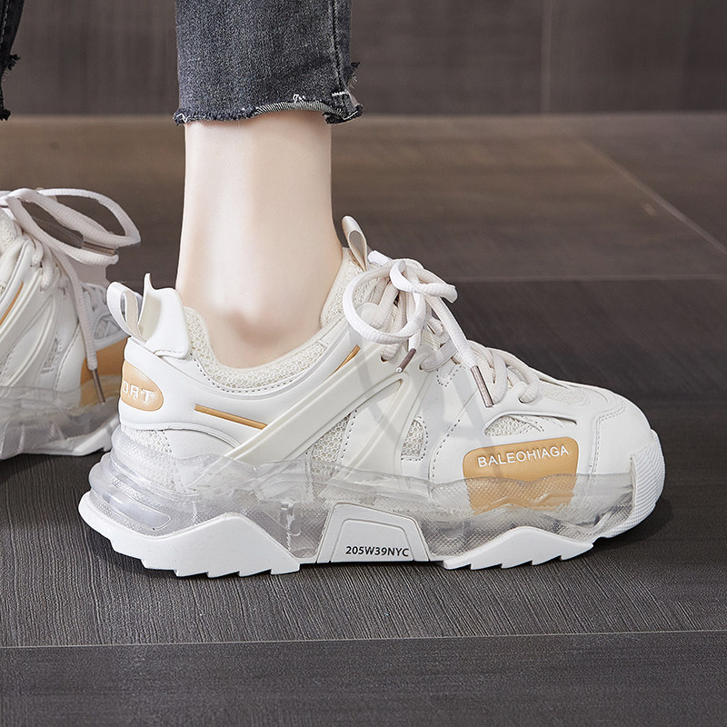 Daddy Shoes 2022 Spring New Hundred White Sports Casual Shoes and Web Female Shoes in Tide