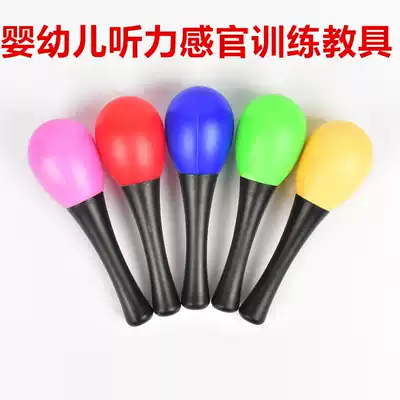 Baby multi-color sand hammer sand ball red ball hand rattle Newborn baby hand-held follow-up visual training toy small rattle