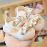 Сандалии для девочек, летняя обувь, детские нескользящие туфли для принцессы для раннего возраста, мягкая подошва