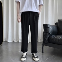 Pituality Very Fairy pants Male Yuppie Casual Pants Male Korean version Trend Loose Straight Barrel 100 Hitch Port Wind West Pants