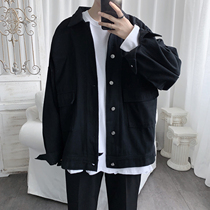 Autumn jacket Mens Korean version of the trend loose mens autumn top spring and autumn ins wild Hong Kong style autumn and winter jacket