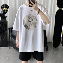 2020 Summer new ultra-fire cec printed short sleeve t-shirt male tide Tide Card Tide ins Port Wind Half Sleeves Clothes