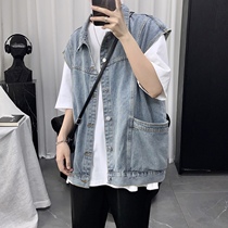 2022 Spring Autumn Season New Retro 100 Hitch Jean Machia Mens Jacket Denim Mens Trends Ins loose Camshoulder