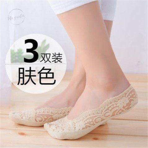 Lace Socks Women's Net Yarn Spring Summer Around Silica Gel Hot Sky Pure Color Thin women Multi-color Summer Stealth Sox Short Sox