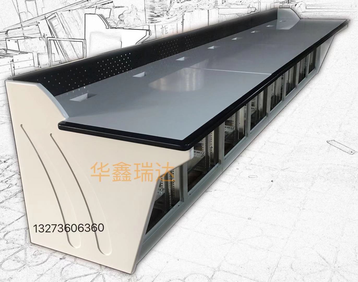 Manufacturer Direct Sale Processing Custom Operating Desk Platform Monitoring Desk Thickened Baking Varnish Table Surface Command Center dispatching desk