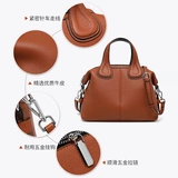 Демисезонная вместительная и большая кожаная портативная сумка через плечо, из натуральной кожи, 2019