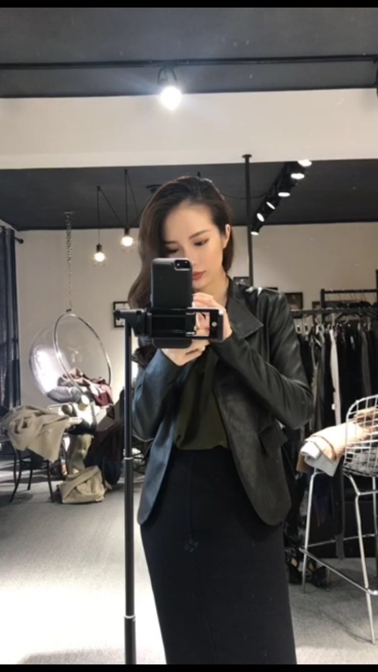 Giá phúc lợi Ý căng da cừu xù phù hợp với áo khoác da 30 ngày giao hàng áo bomber da