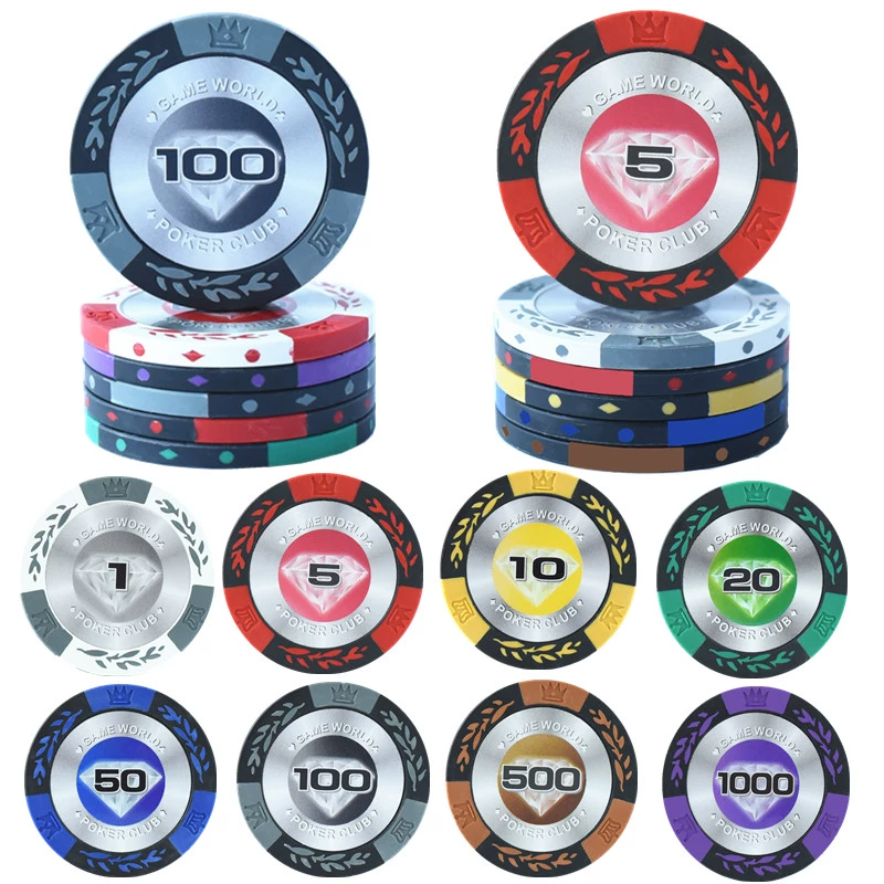 Texas Holdem Chips Tiền xu Mahjong Chips Baccarat Chip Đặt Rye Spike Chips có thể được tùy chỉnh - Các lớp học Mạt chược / Cờ vua / giáo dục