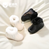 Флисовые удерживающие тепло туфли для девочек для принцессы, демисезонная детская обувь для раннего возраста, короткие сапоги, мягкая подошва, 3 лет