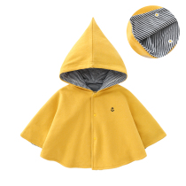 Childrens princess cloak Baby baby cloak Infant double cotton shawl Korean spring autumn and winter childrens clothing plus velvet jacket