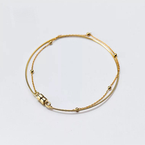 MICY sterling silver s925 bracelet female simple double-layer one gold bracelet trend iron magnet buckle personalized handpiece ring