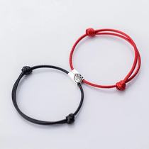 MICY red rope sterling silver s925 bracelet female Korean fashion romantic Mountain Alliance sea vow couple silver jewelry simple hand accessories