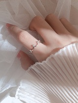 Whole body s925 sterling silver diamond crown lace ring female food finger ring Japanese and Korean opening students personality simple creativity