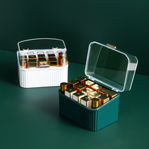 Lipstick storage box dust Net red desktop cosmetics box with cover multi-grid finishing shelf lipstick rack