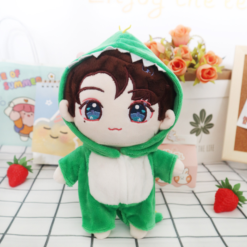 Green & Dinosaurgoods in stock Zhang zhehan Gong Jun doll 20 centimeter cotton bjd  Star Doll Human form doll clothes girl student gift