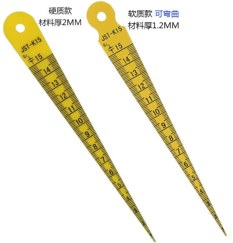 Plastic aperture ruler triangle sharp angle ruler JST-K15 plastic gap ruler tapered ruler with ruler set 37210