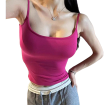 Pure lust style American small camisole womens inner wear summer outer wear with breast pads beautiful back bra sexy hot girl top