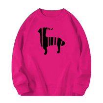 Dragon fruit color sweatshirt for women 2024 new style early autumn atmospheric wear loose slimming casual long-sleeved hooded top