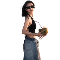 Backless camisole womens summer outer wear with padded beautiful back bra all-in-one with bottoming seaside halter top