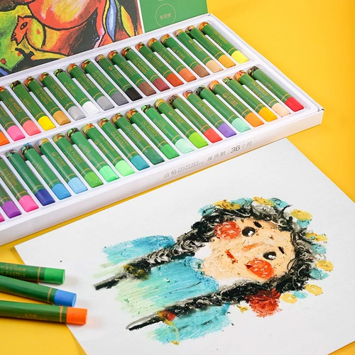 Масляная пастель, детские мелки, безопасный художественный комплект для школьников для детского сада, 36 цветов, 48 цветов, можно стирать, 12 цветов