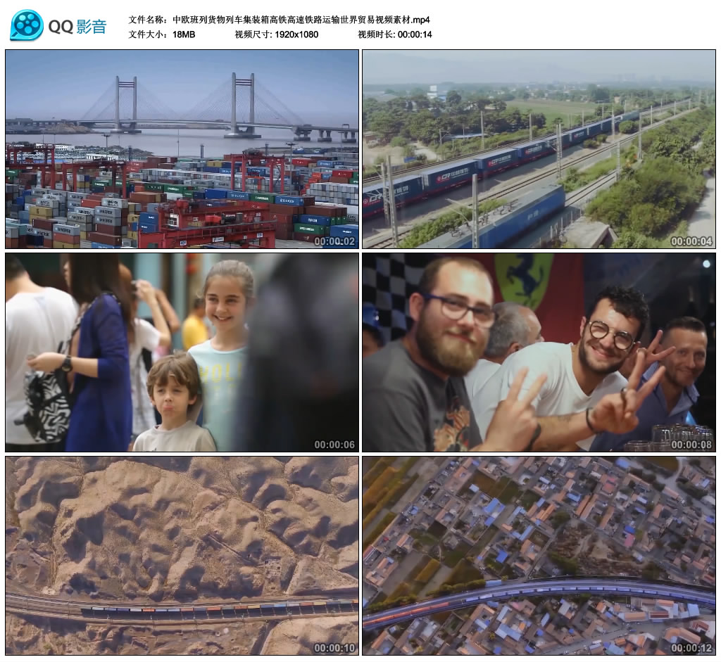 China-Europe liner cargo train container high-speed railway transport world trade video material-Taobao