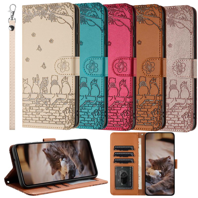 Suitable for Google 7/7A/7Pro/Pixel 8/8Pro/8A/Pixel 10/9A, Embossed Cat Design, Flip Phone Case, Protective Shell, Anti-Drop, Cute, Japanese and Korean Style Suitable for Google 7/7A/7Pro/Pixel 8/8Pro/8A/Pixel 10/9A, Embossed Cat Design, Flip Phone Case, Protective Shell, Anti-Drop, Cute, Japanese and Korean Style