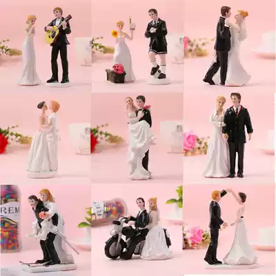 European wedding cake decoration baking accessories bridal groom bride resin crafts home decoration doll