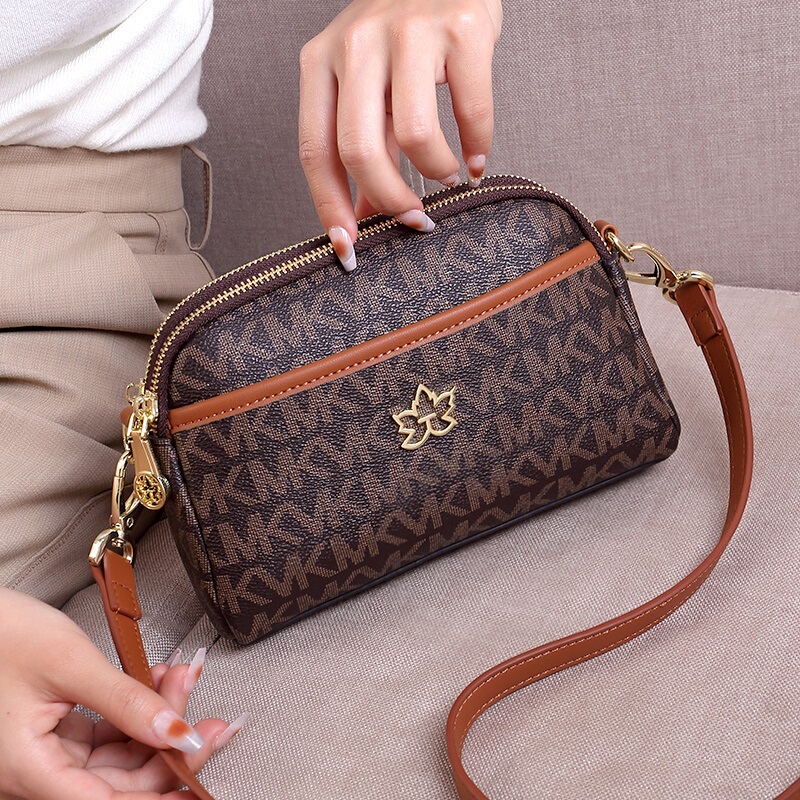 Mother's Day Gift for Mom, Hong Kong Brand Multi-Layer Zipper 2026 New Trendy Women's Bag, Fashionable Small Square Bag