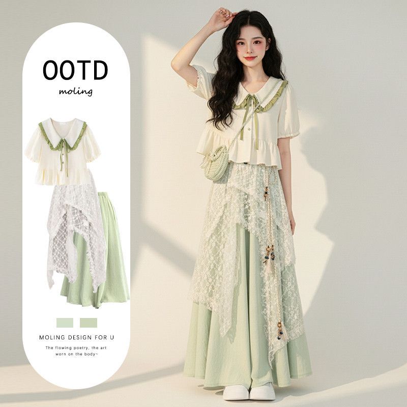 Yunnan Travel Outfit: Forest-Style Green Culottes, Early Summer Dopamine Bohemian Unique and Beautiful Culottes
