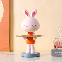 Creative Rabbit desktop tray Hyun Guan Key Containing swing piece Living room Home Decoration Pint Jo Relocation New Residence Gift