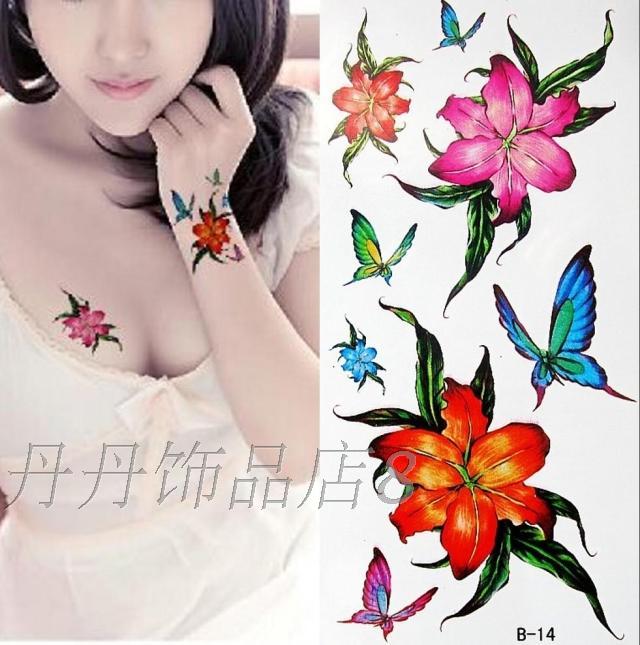 Nhãn dán hình xăm không thấm nước dành cho nữ xăm giả lâu trôi