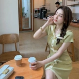 Ретро милое трикотажное сексуальное платье, юбка, французский стиль, в западном стиле