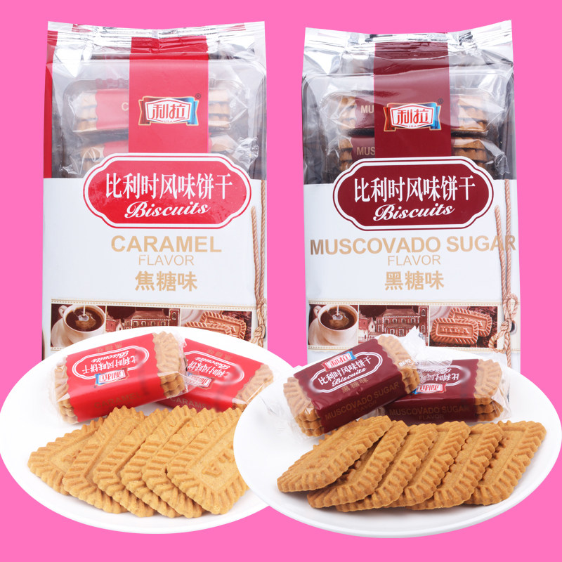 Liella Belgian Flavour Caramel Taste Black Sugar Taste Biscuit 100g Coffee mate with 5 bags Multi-province