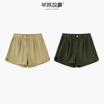 Jean shorts women appear thin summer tide in straight tube broad leg pants