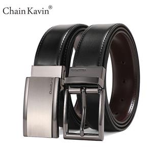 专柜新款正品CK皮带男针扣礼盒装