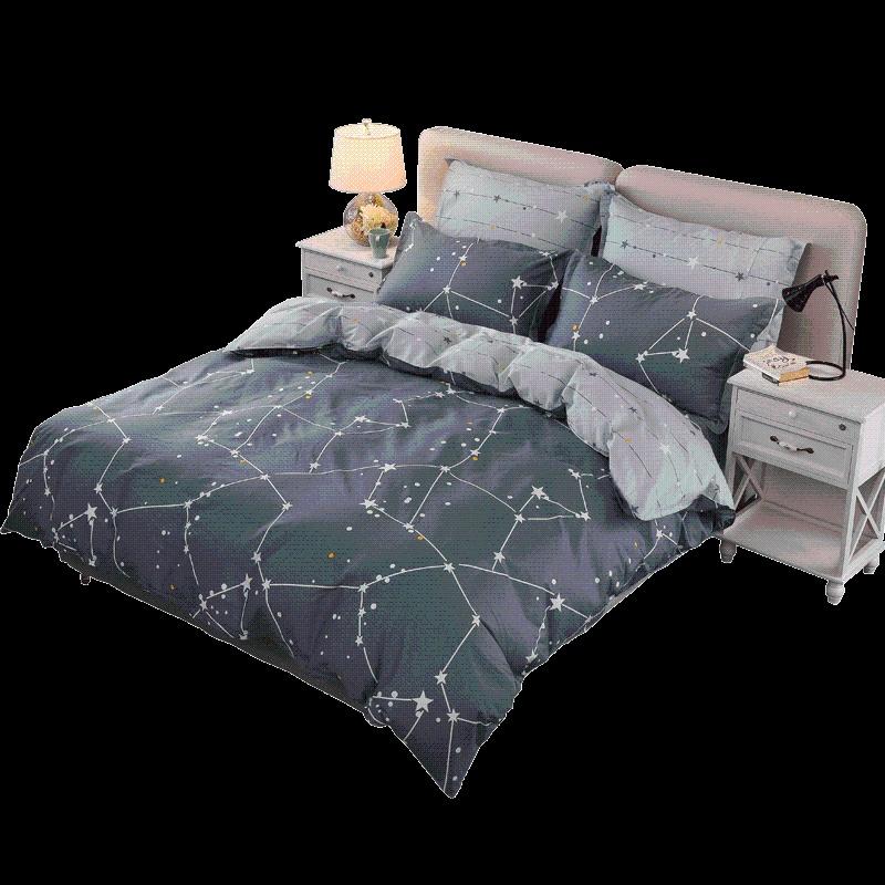 Fresh kit Dirt-resistant custom skin-friendly winter duvet cover single piece 200x230 brushed single naked sleeping quilt cover bed